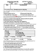 Đề kiểm tra định kỳ môn Lịch sử Lớp 9 - Trường THCS Minh Tiến